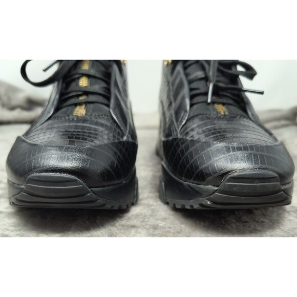 Ash Hi Top Sneaker Womens 37 Black Muse Lace Up Round Toe Crocodile Print Casual - Picture 3 of 14